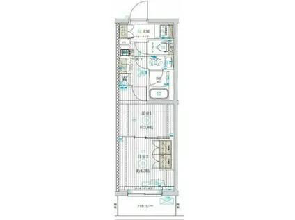 GENOVIA世田谷桜(2K/3階)の間取り写真