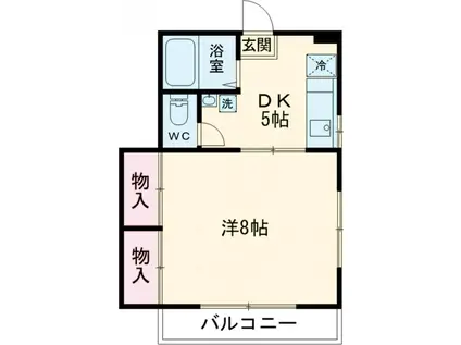 ONビル(1DK/3階)の間取り写真