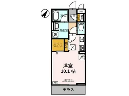 CAPELLA(ワンルーム/1階)の間取り写真