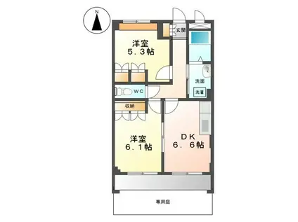 TH・ルミナス(2DK/1階)の間取り写真