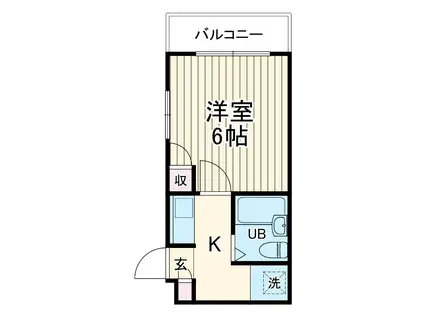 フレンドポート橋本第2(1K/2階)の間取り写真