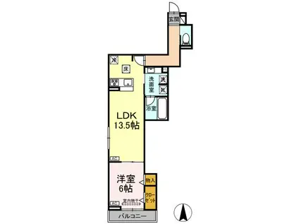 WILLKOMMEN(1LDK/3階)の間取り写真