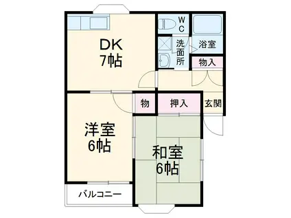 メゾン・ドゥ・マリエ(2DK/1階)の間取り写真