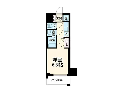 DIMUS新大阪(1K/6階)の間取り写真