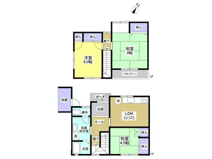 テラスハウスみかたはら(2LDK)の間取り写真