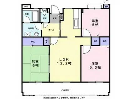 ピアーエクセレント(3LDK/1階)の間取り写真
