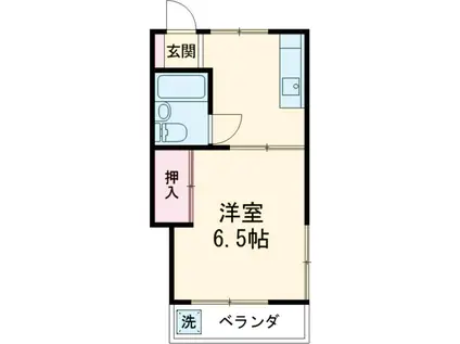 ヒルトップ斉藤A棟(1K/1階)の間取り写真