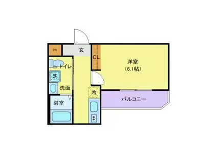 DELIGHT TOWN(1K/2階)の間取り写真