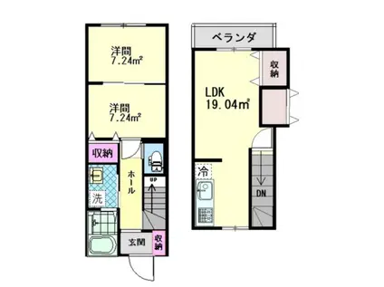 サンモール高尾(2LDK)の間取り写真