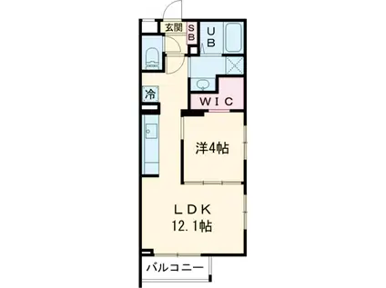 TASUKI RICHESSE洗足(1LDK/3階)の間取り写真