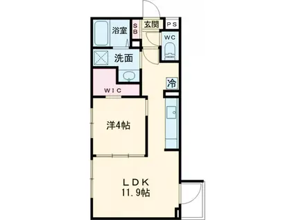 TASUKI RICHESSE洗足(1LDK/3階)の間取り写真