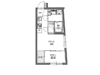 TASUKI RICHESSE洗足(1DK/3階)の間取り写真