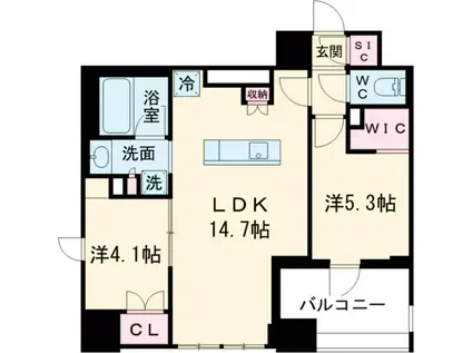 ドゥーエ府中Ⅰ(2LDK/2階)の間取り写真