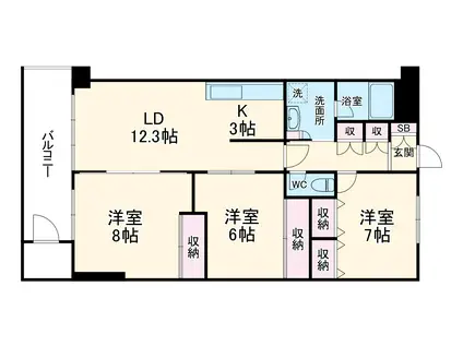 PLENDY浦和別所(3LDK/1階)の間取り写真