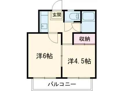 メゾン相模(2K/2階)の間取り写真