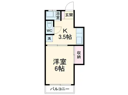 藤コーポ(1K/2階)の間取り写真