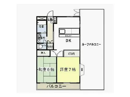 ドルチェ(2DK/4階)の間取り写真