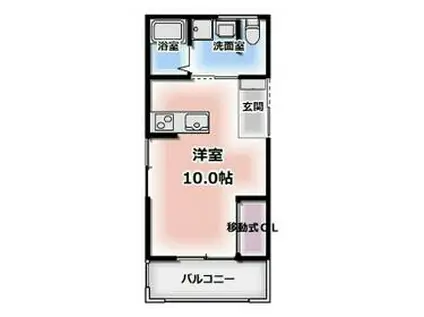 西条町コーポ A(ワンルーム/3階)の間取り写真