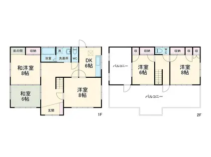 高崎線 鴻巣駅 徒歩46分 2階建 築40年(5DK)の間取り写真