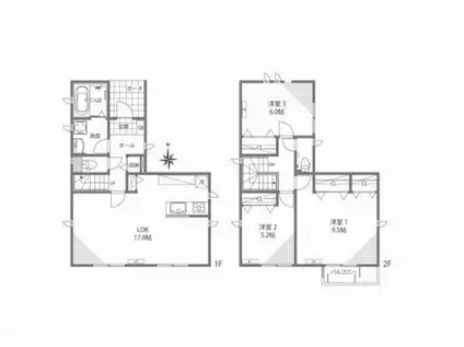 京王電鉄京王線 柴崎駅 徒歩8分 2階建 新築(3LDK)の間取り写真