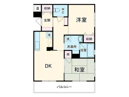 ヴィルフォーレシミズ(2DK/1階)の間取り写真