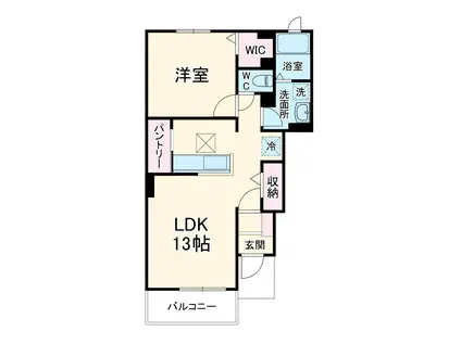エアリー・ファインⅡ(1LDK/1階)の間取り写真
