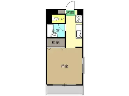 トップ矢部(1K/2階)の間取り写真