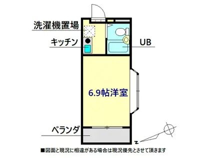 シティーホムズ北坂戸1(1K/3階)の間取り写真