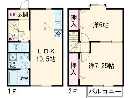 シャルドミール(2LDK)の間取り写真