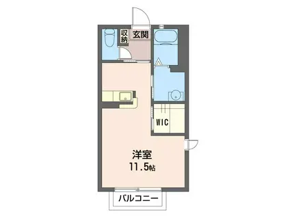 グランパルテールA(1K/1階)の間取り写真