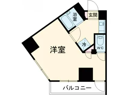 ルクシェール新宿中落合(1K/1階)の間取り写真