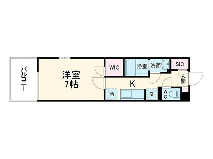 リブリ・M・MOON(1K/3階)の間取り写真