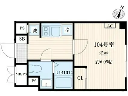AGLAIA要町(1K/2階)の間取り写真