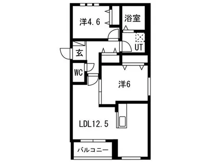 ラヴィアンローズ(2LDK/3階)の間取り写真