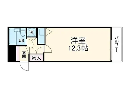 SHICATA AVENIR BLDG(1K/8階)の間取り写真