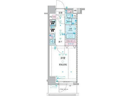 GENOVIA西川口Ⅳ(1K/10階)の間取り写真