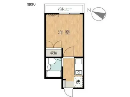 三鷹の森レジデンス(1K/2階)の間取り写真