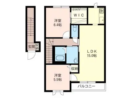 グラン・アーク(2LDK/2階)の間取り写真