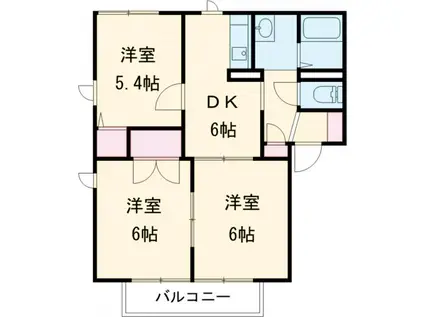 ラグラシューズA(3DK/2階)の間取り写真