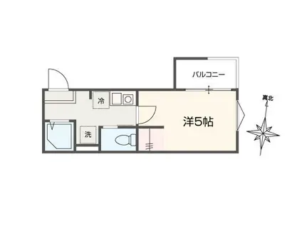 MELLAS京成小岩Ⅱ(1K/2階)の間取り写真