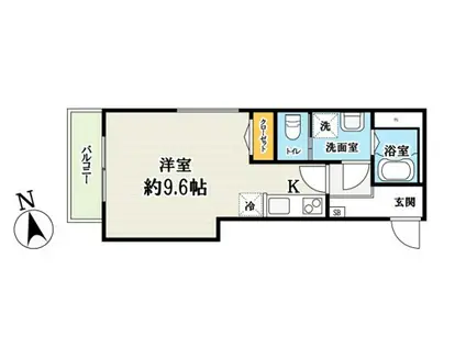 草加市西町計画(ワンルーム/1階)の間取り写真