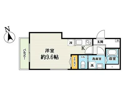 草加市西町計画(ワンルーム/1階)の間取り写真