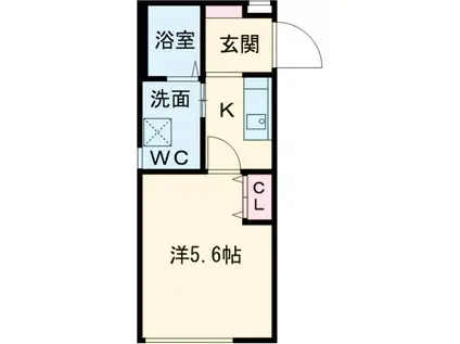 LUDENS上井草(1K/1階)の間取り写真