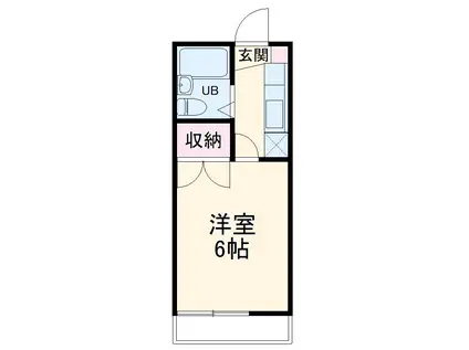 日吉第一QSハイム(1K/1階)の間取り写真