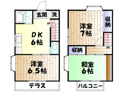 サンテラス陽光台Ⅱ(3DK)の間取り写真