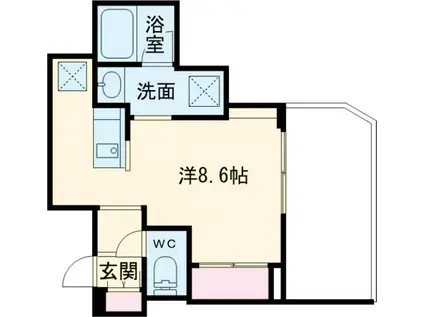 LUMEED南千住(1K/9階)の間取り写真