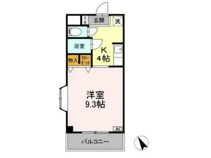 ネオカーサMAKI(1K/2階)の間取り写真