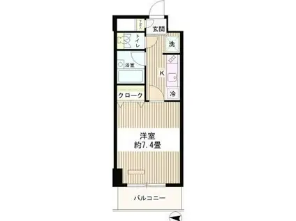 グラン・パアレ1(1K/2階)の間取り写真