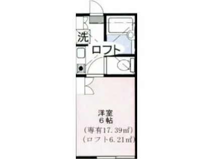 ルミエールY・A(1K/1階)の間取り写真