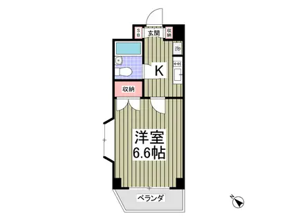 ワコーレエレガンス行田第2(1K/2階)の間取り写真